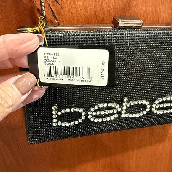 Bebe Black Sparkle Evening Bag - Picture 5 of 7